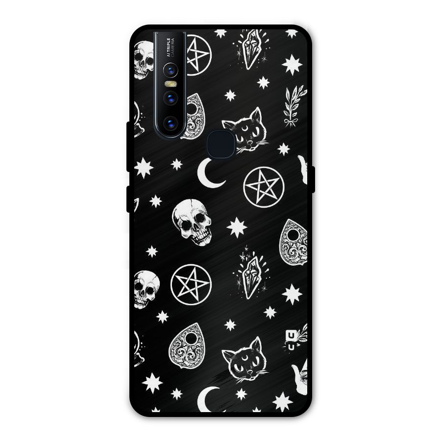 Skull Moon Design Metal Back Case for Vivo V15