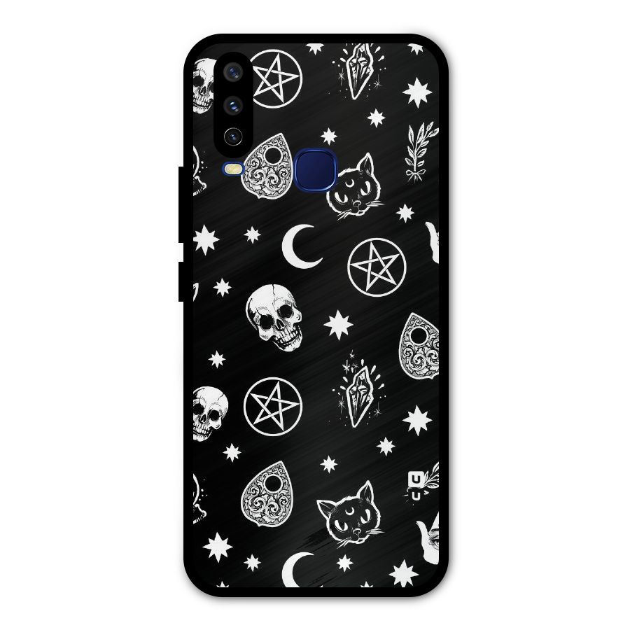 Skull Moon Design Metal Back Case for Vivo V17