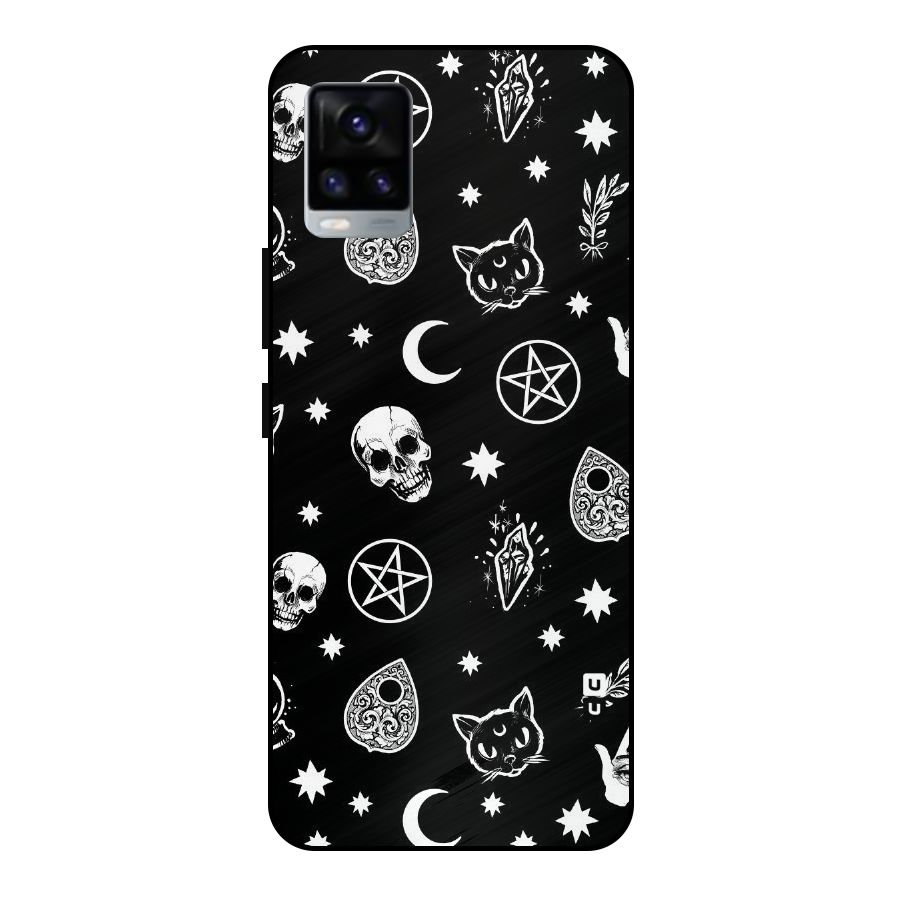 Skull Moon Design Metal Back Case for Vivo V20