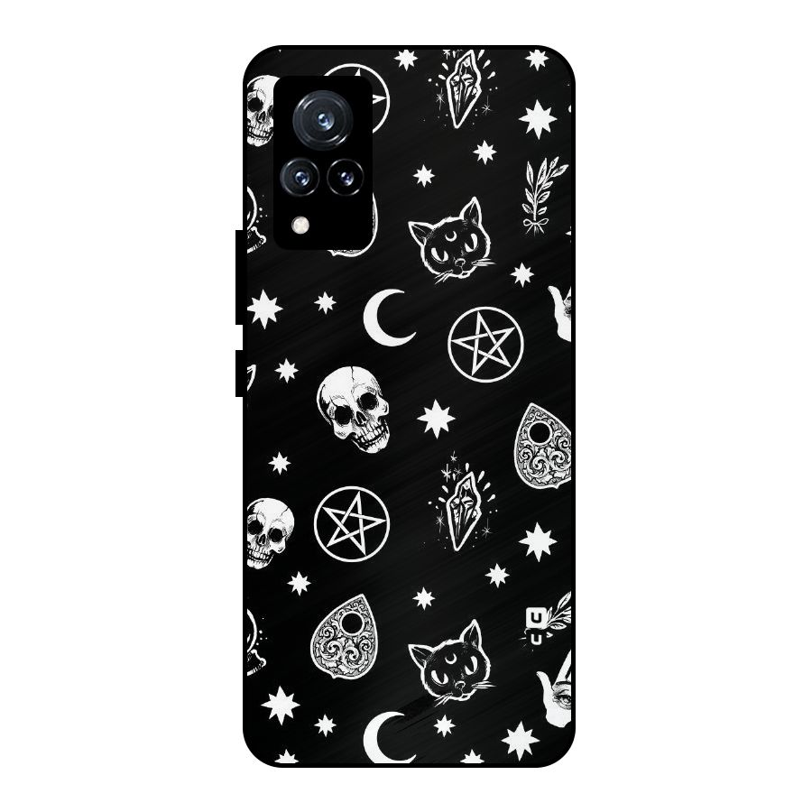 Skull Moon Design Metal Back Case for Vivo V21 5G