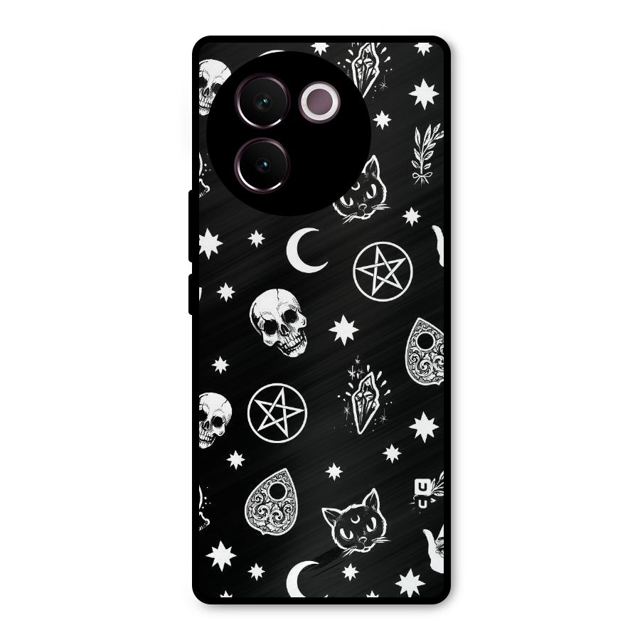 Skull Moon Design Metal Back Case for Vivo V30e
