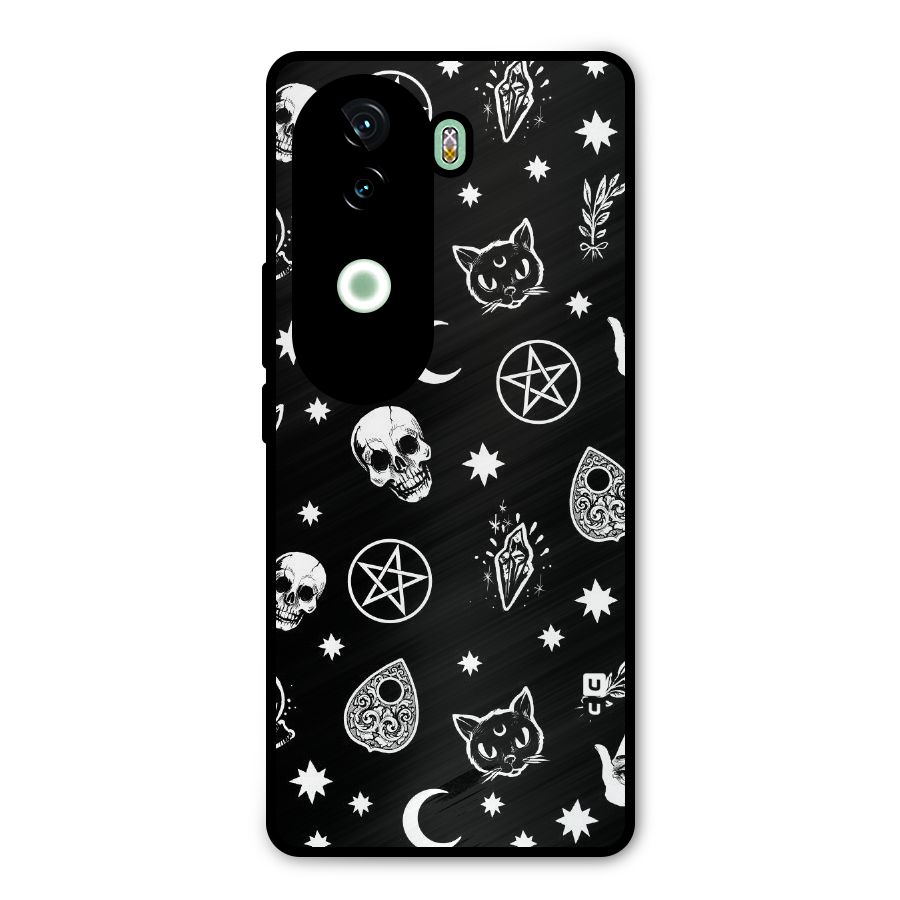 Skull Moon Design Metal Back Case for Vivo V40e
