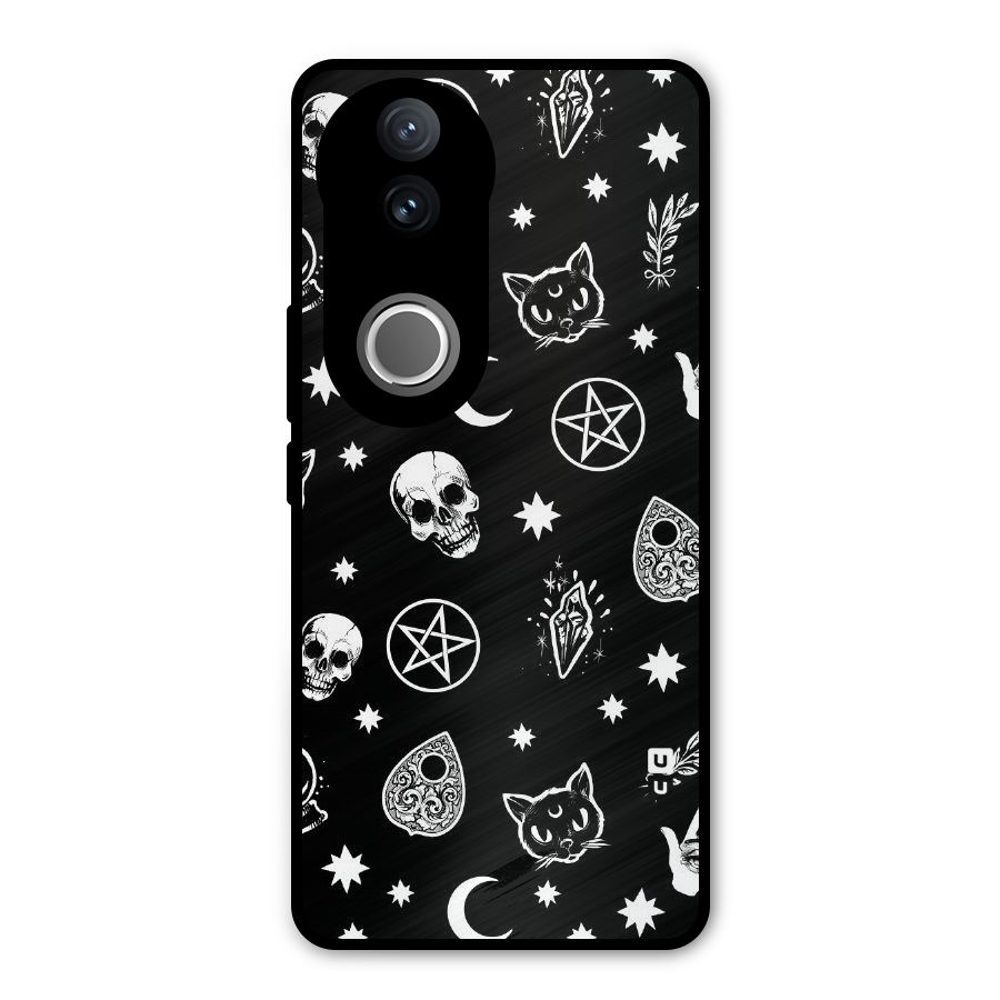 Skull Moon Design Metal Back Case for Vivo V50e