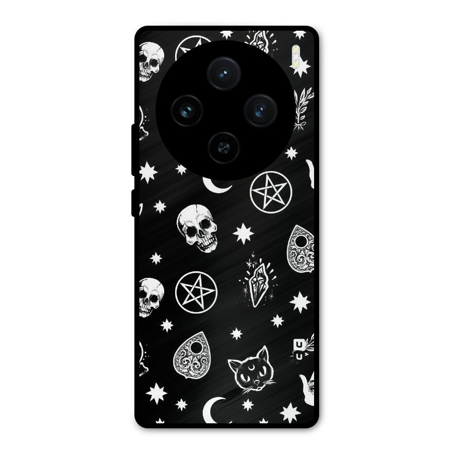 Skull Moon Design Metal Back Case for Vivo X100