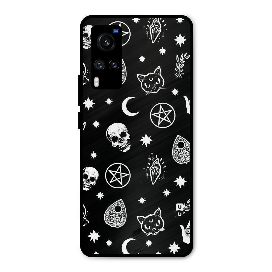 Skull Moon Design Metal Back Case for Vivo X60