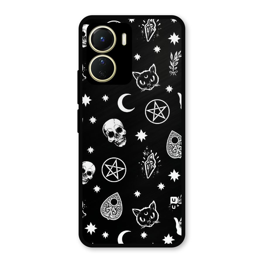 Skull Moon Design Metal Back Case for Vivo Y16