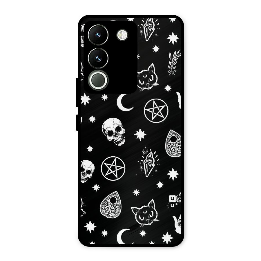 Skull Moon Design Metal Back Case for Vivo Y200
