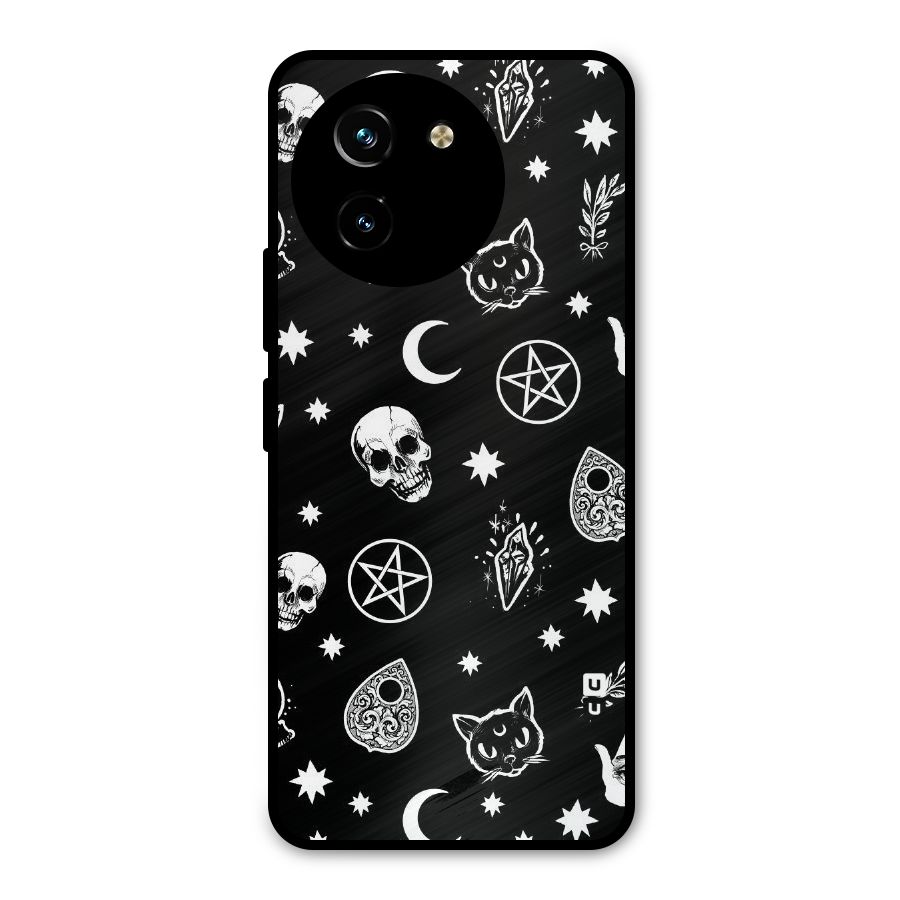 Skull Moon Design Metal Back Case for Vivo Y200i