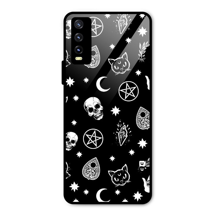 Skull Moon Design Metal Back Case for Vivo Y20 2021