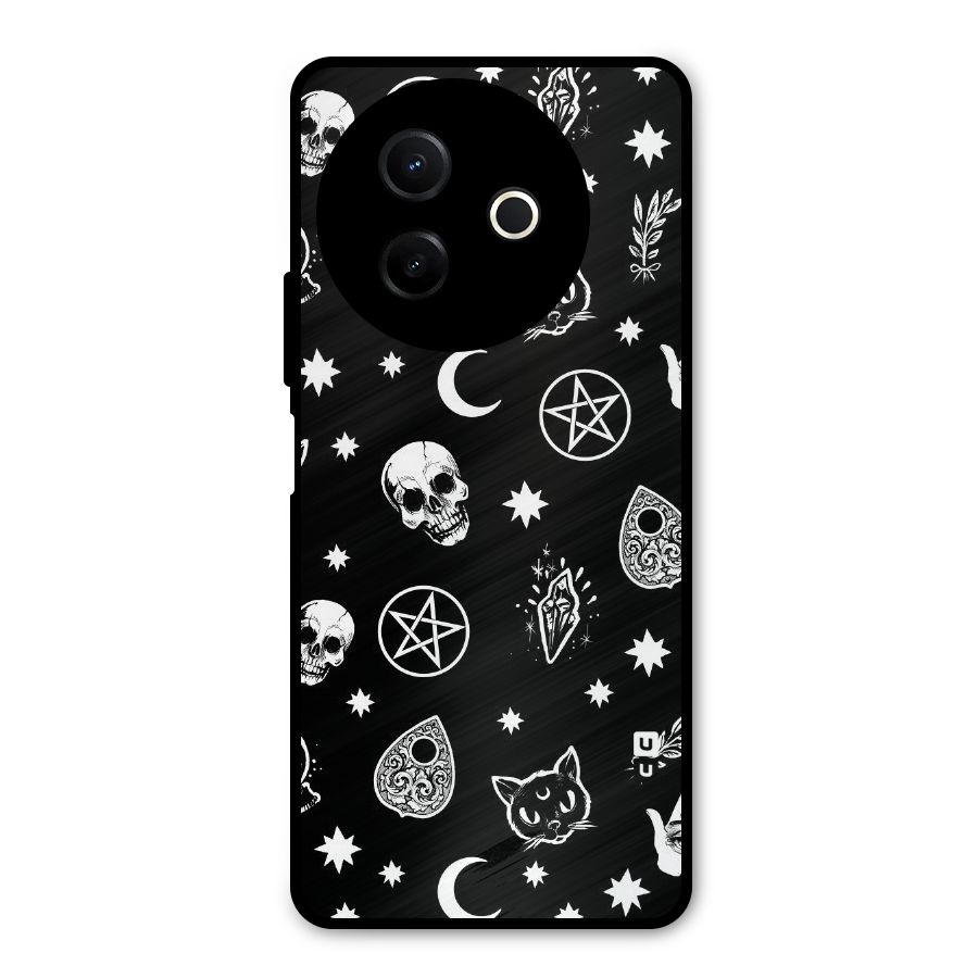 Skull Moon Design Metal Back Case for Vivo Y39