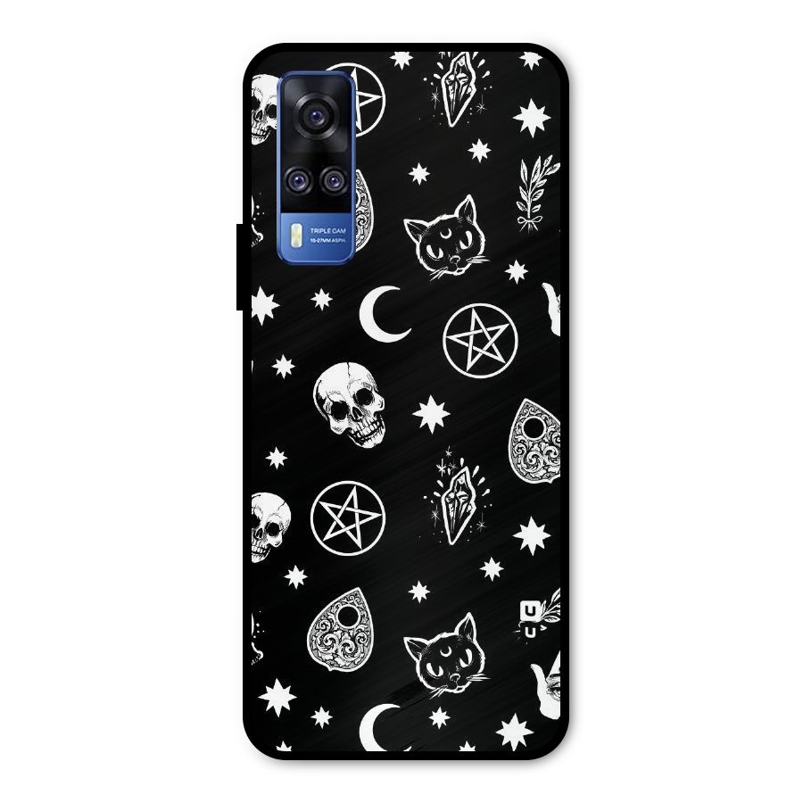 Skull Moon Design Metal Back Case for Vivo Y51A