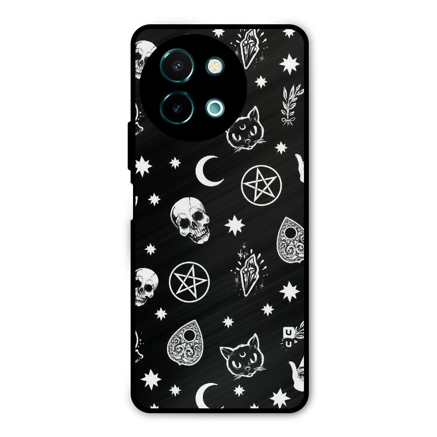 Skull Moon Design Metal Back Case for Vivo Y58