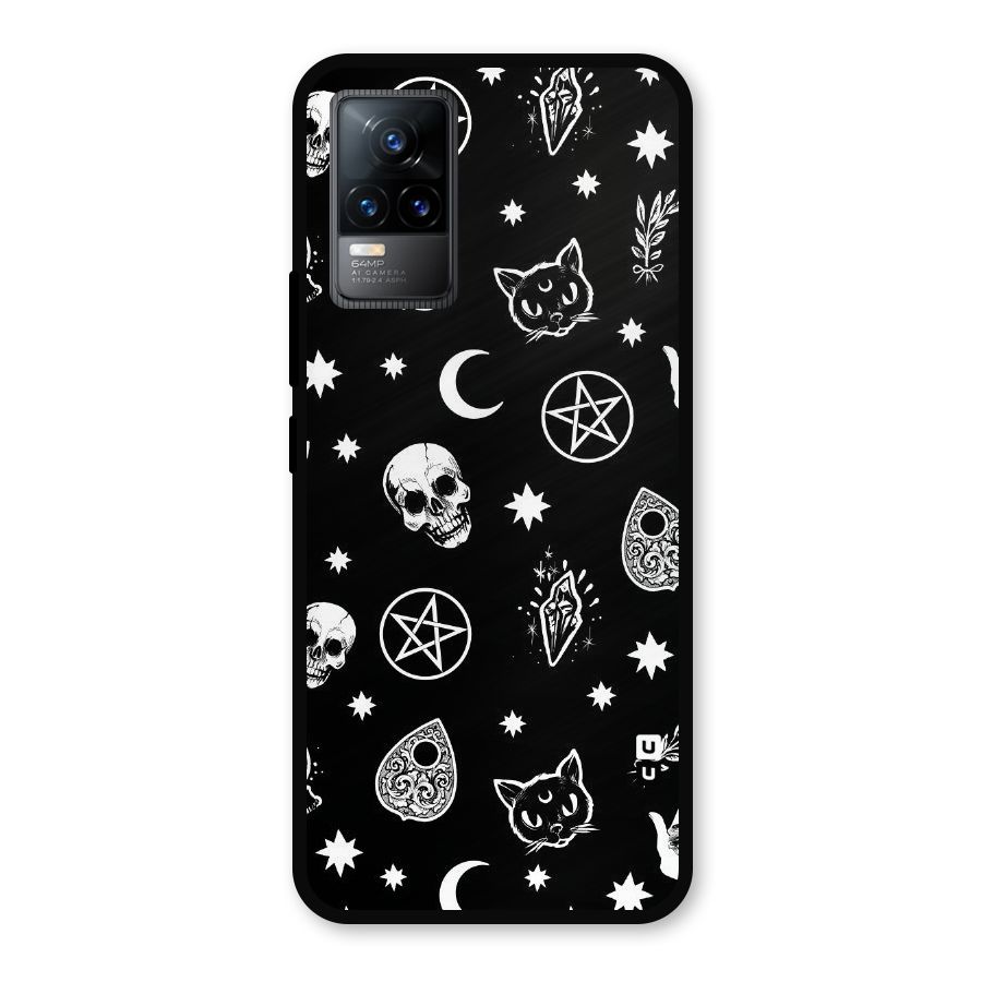 Skull Moon Design Metal Back Case for Vivo Y73