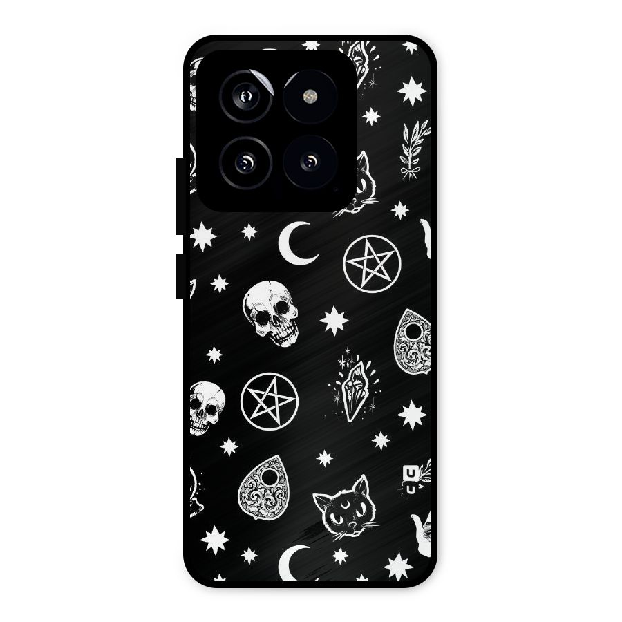 Skull Moon Design Metal Back Case for Xiaomi 14