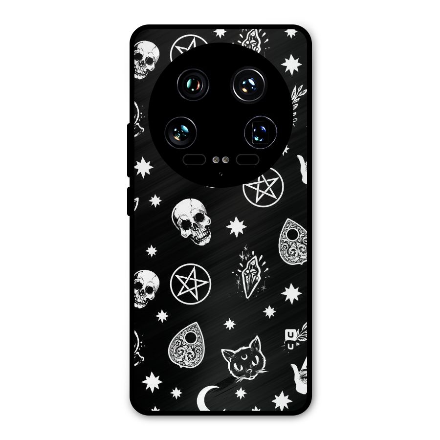 Skull Moon Design Metal Back Case for Xiaomi 14 Ultra