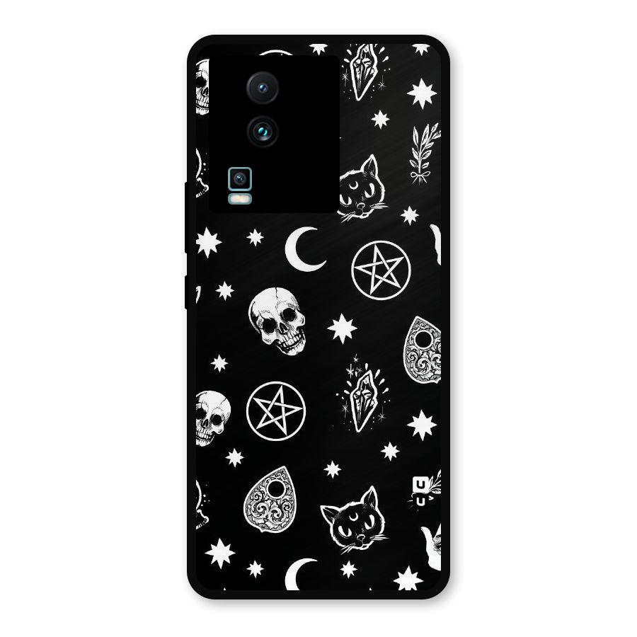 Skull Moon Design Metal Back Case for iQOO Neo 7