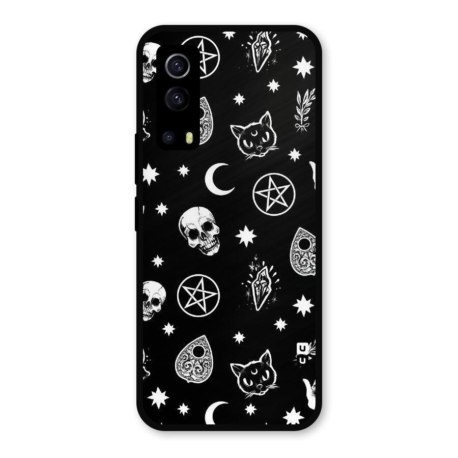 Skull Moon Design Metal Back Case for iQOO Z3