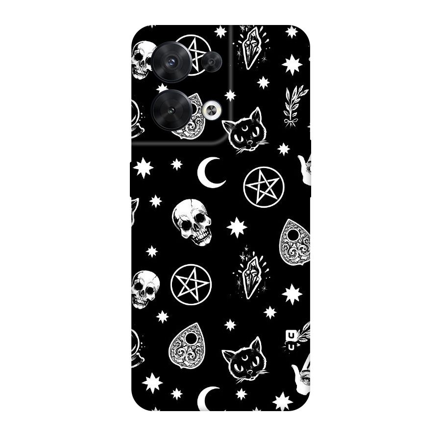 Skull Moon Design Original Polycarbonate Back Case for Oppo Reno8 5G