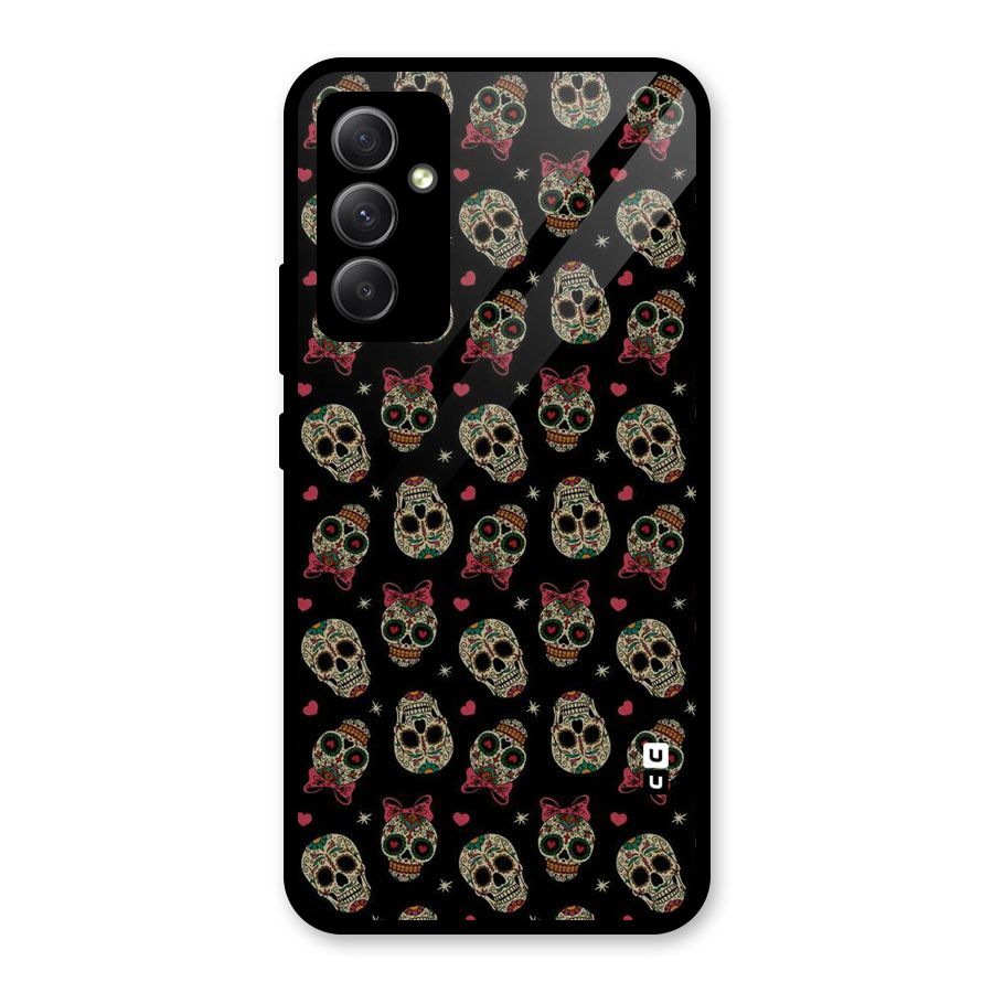 Skull Pattern Glass Back Case for Galaxy A34