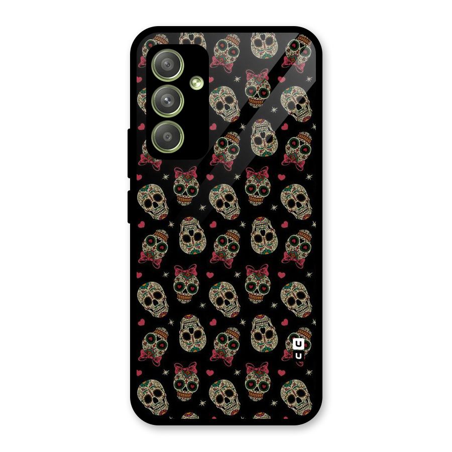 Skull Pattern Glass Back Case for Galaxy A54
