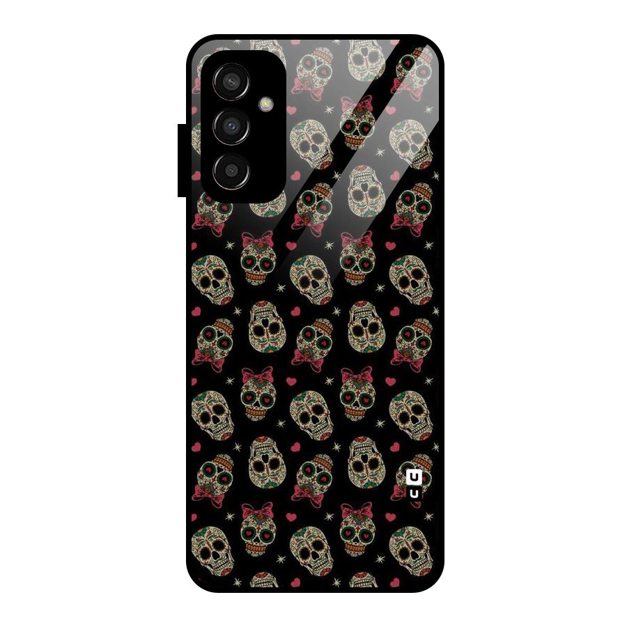Skull Pattern Glass Back Case for Galaxy F13