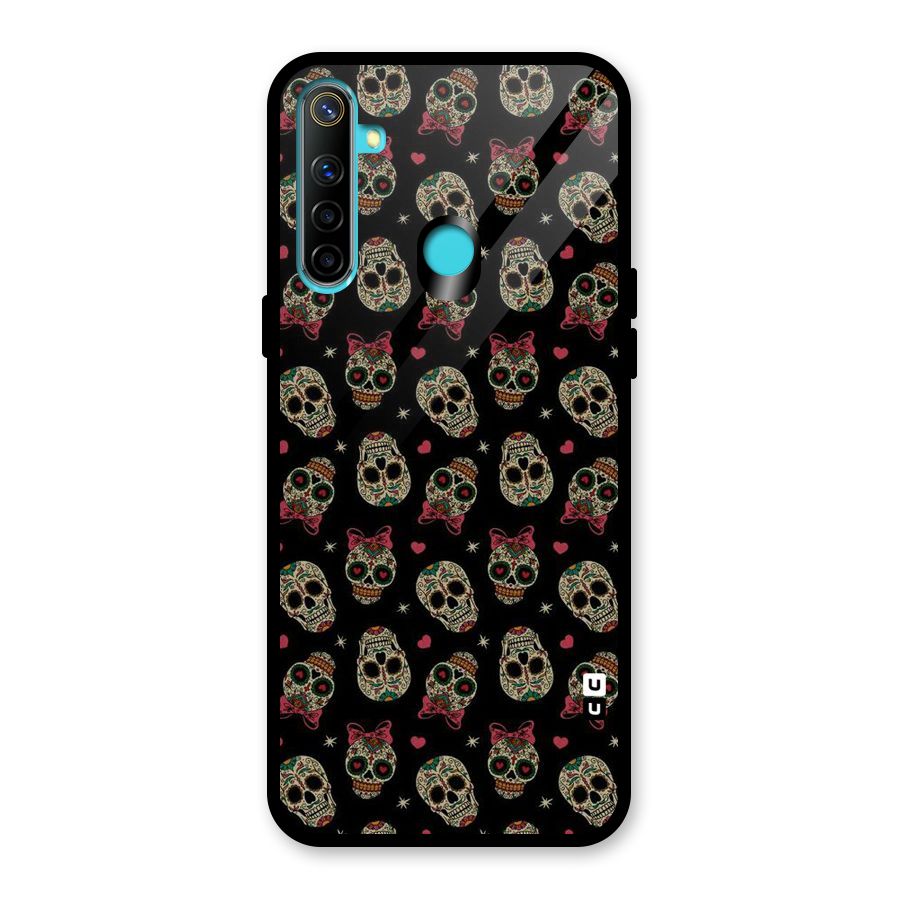 Skull Pattern Glass Back Case for Realme Narzo 10