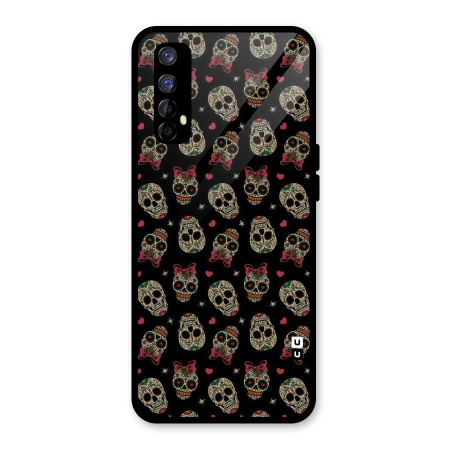 Skull Pattern Glass Back Case for Realme Narzo 20 Pro