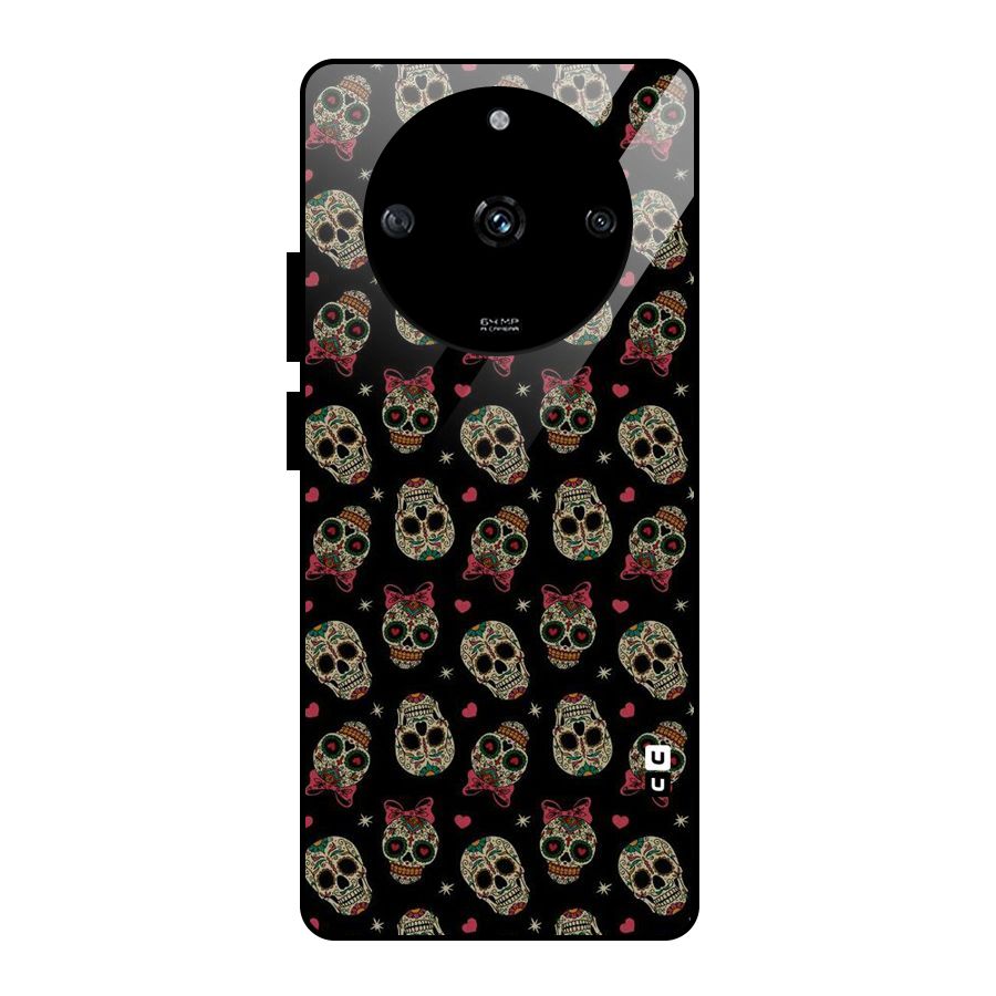 Skull Pattern Glass Back Case for Realme Narzo 60 5G