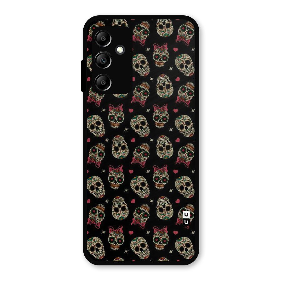 Skull Pattern Metal Back Case for Galaxy A14 5G