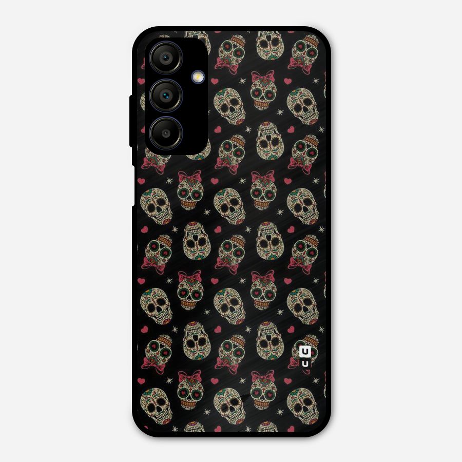 Skull Pattern Metal Back Case for Galaxy A15 5G