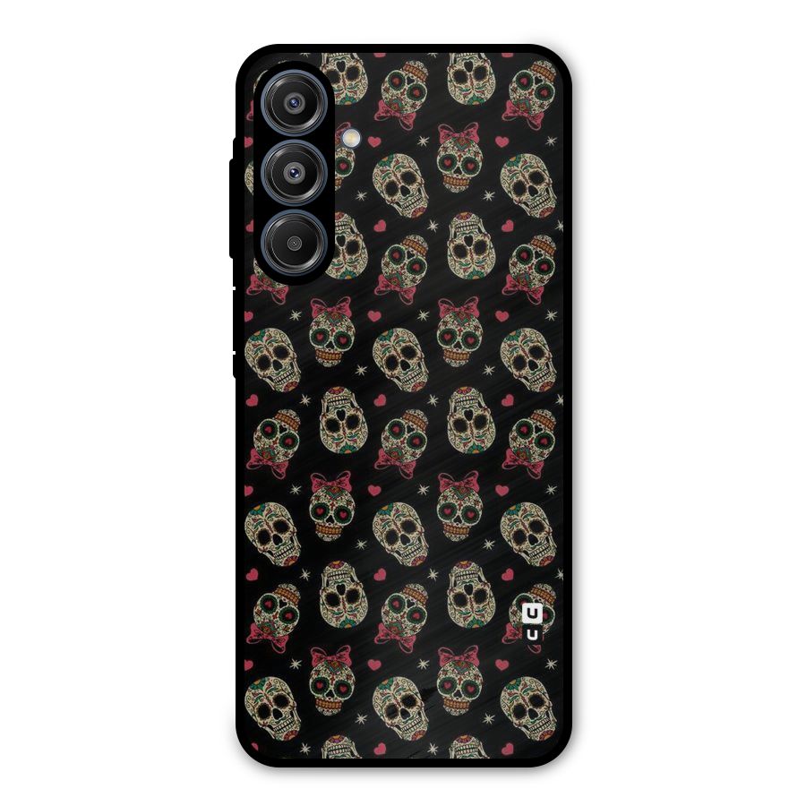 Skull Pattern Metal Back Case for Galaxy A16 5G