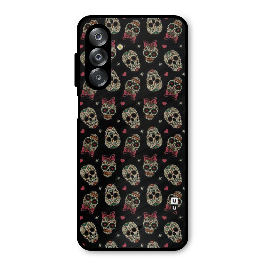 Skull Pattern Metal Back Case for Galaxy A26