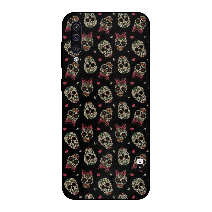 Skull Pattern Metal Back Case for Galaxy A30s
