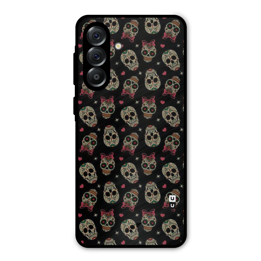 Skull Pattern Metal Back Case for Galaxy A36