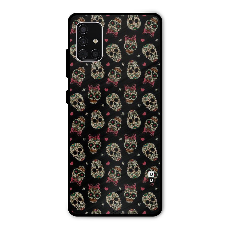 Skull Pattern Metal Back Case for Galaxy A51