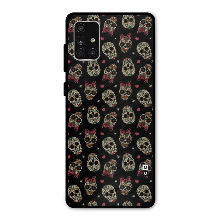 Skull Pattern Metal Back Case for Galaxy A71