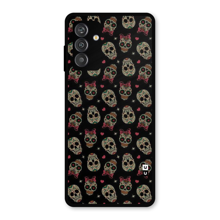 Skull Pattern Metal Back Case for Galaxy F13