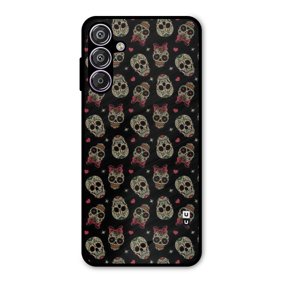 Skull Pattern Metal Back Case for Galaxy M15
