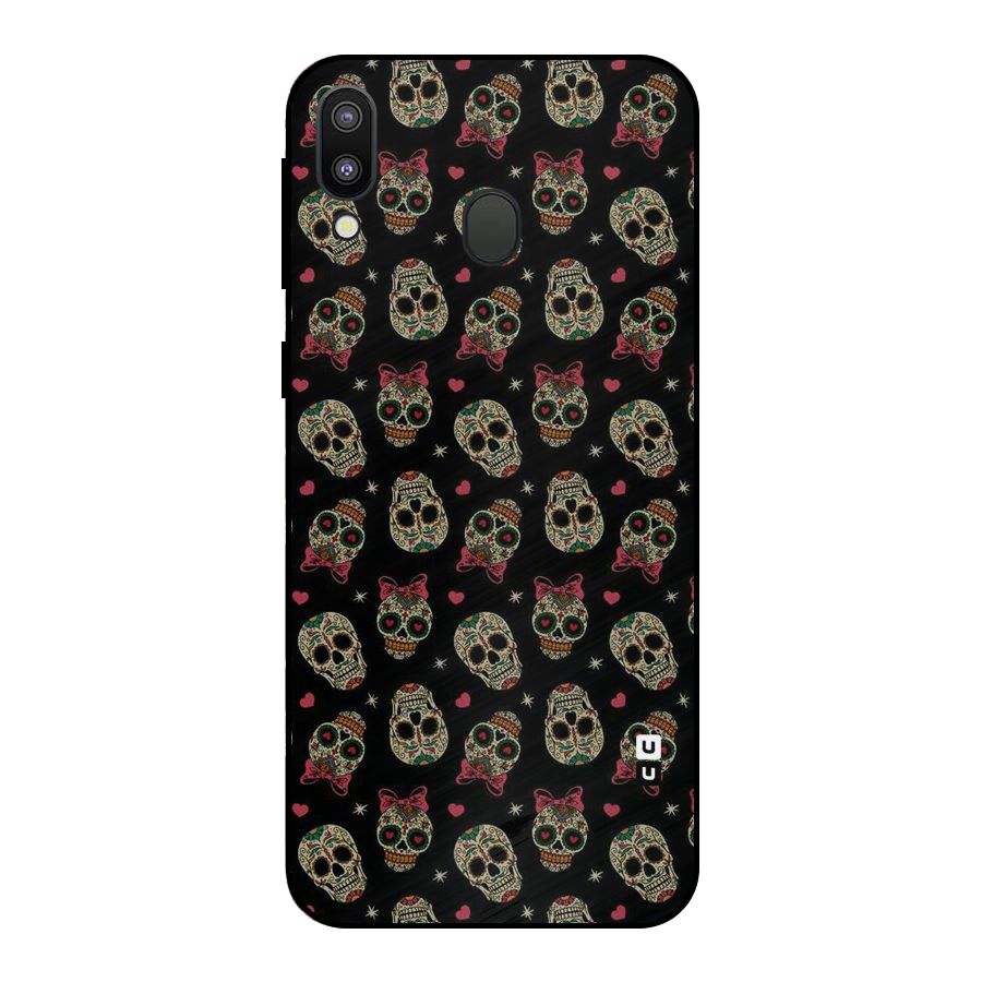 Skull Pattern Metal Back Case for Galaxy M20