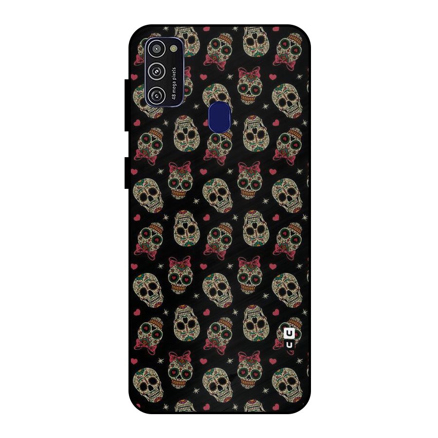Skull Pattern Metal Back Case for Galaxy M21