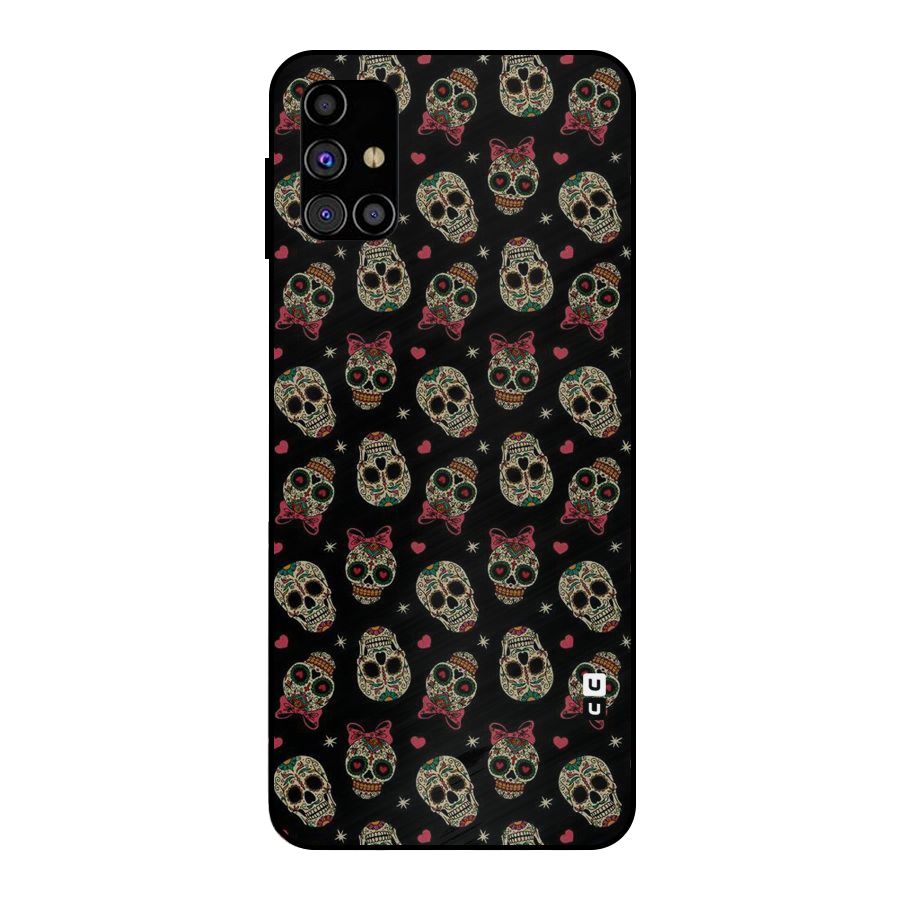 Skull Pattern Metal Back Case for Galaxy M31s