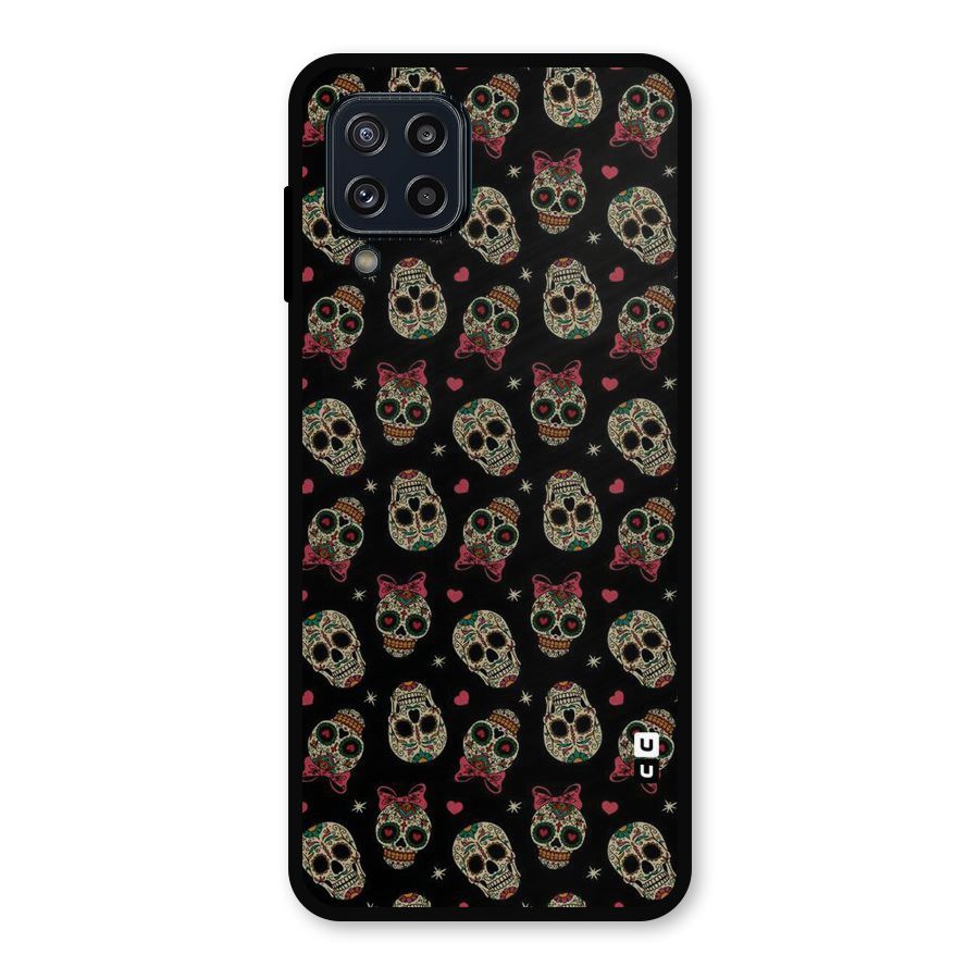 Skull Pattern Metal Back Case for Galaxy M32