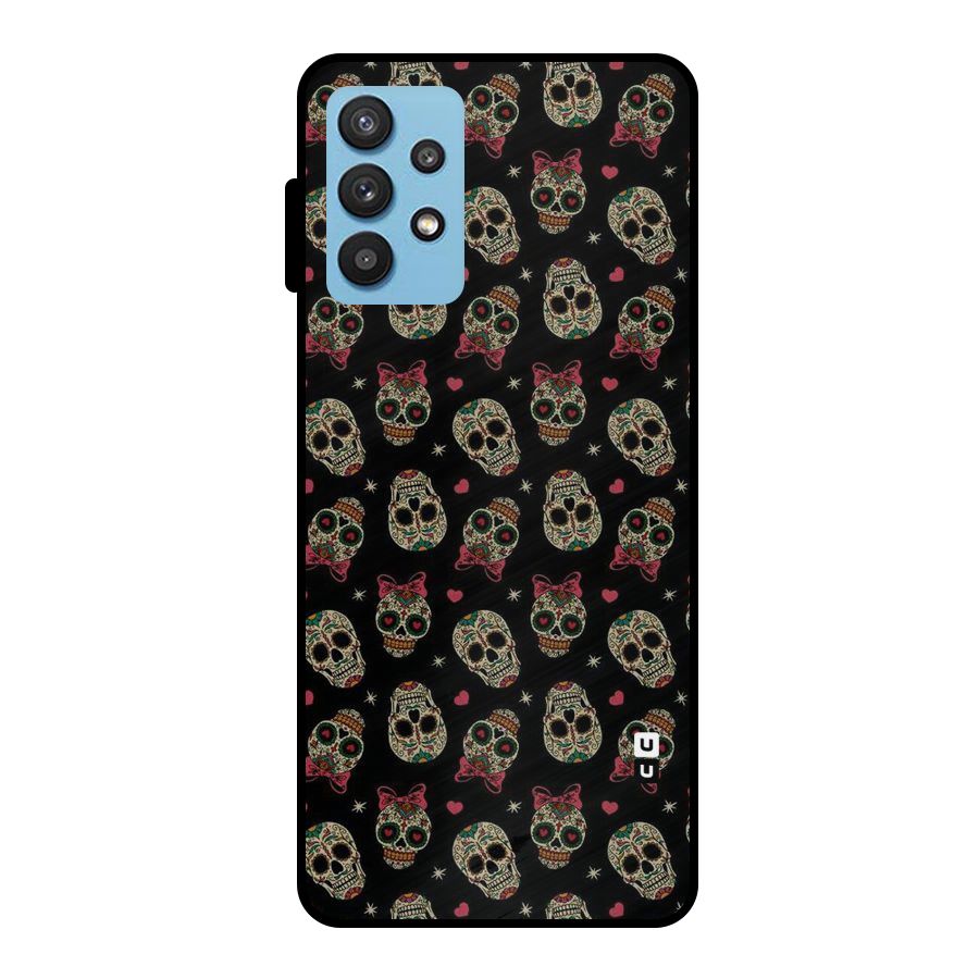Skull Pattern Metal Back Case for Galaxy M32 5G