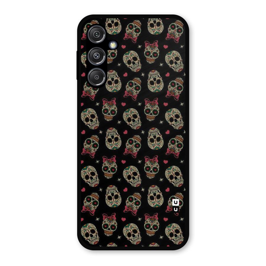 Skull Pattern Metal Back Case for Galaxy M34 5G