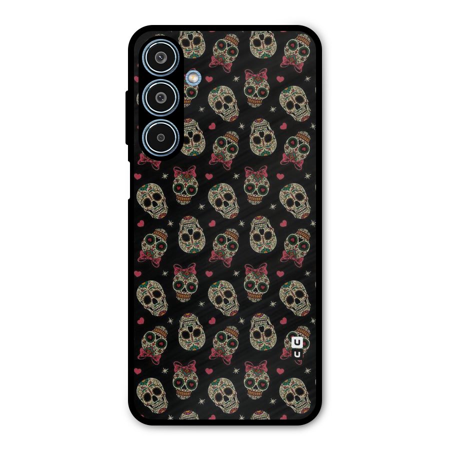Skull Pattern Metal Back Case for Galaxy M35