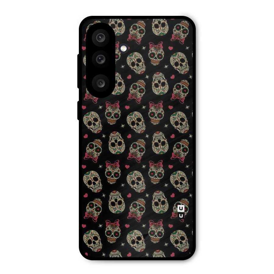 Skull Pattern Metal Back Case for Galaxy M56