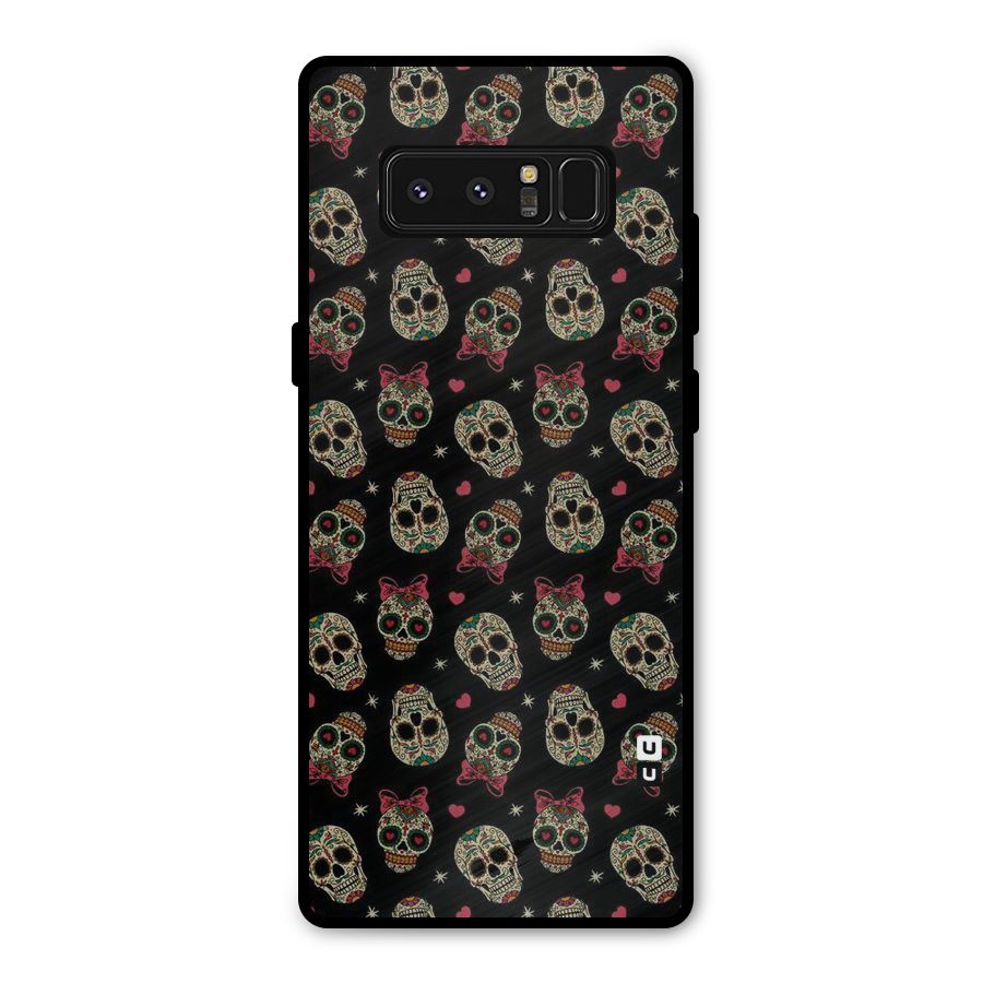 Skull Pattern Metal Back Case for Galaxy Note 8