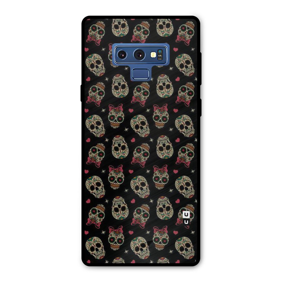 Skull Pattern Metal Back Case for Galaxy Note 9