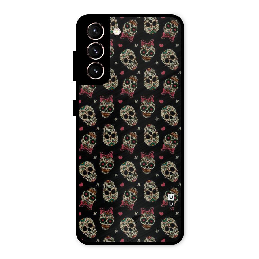 Skull Pattern Metal Back Case for Galaxy S21 5G