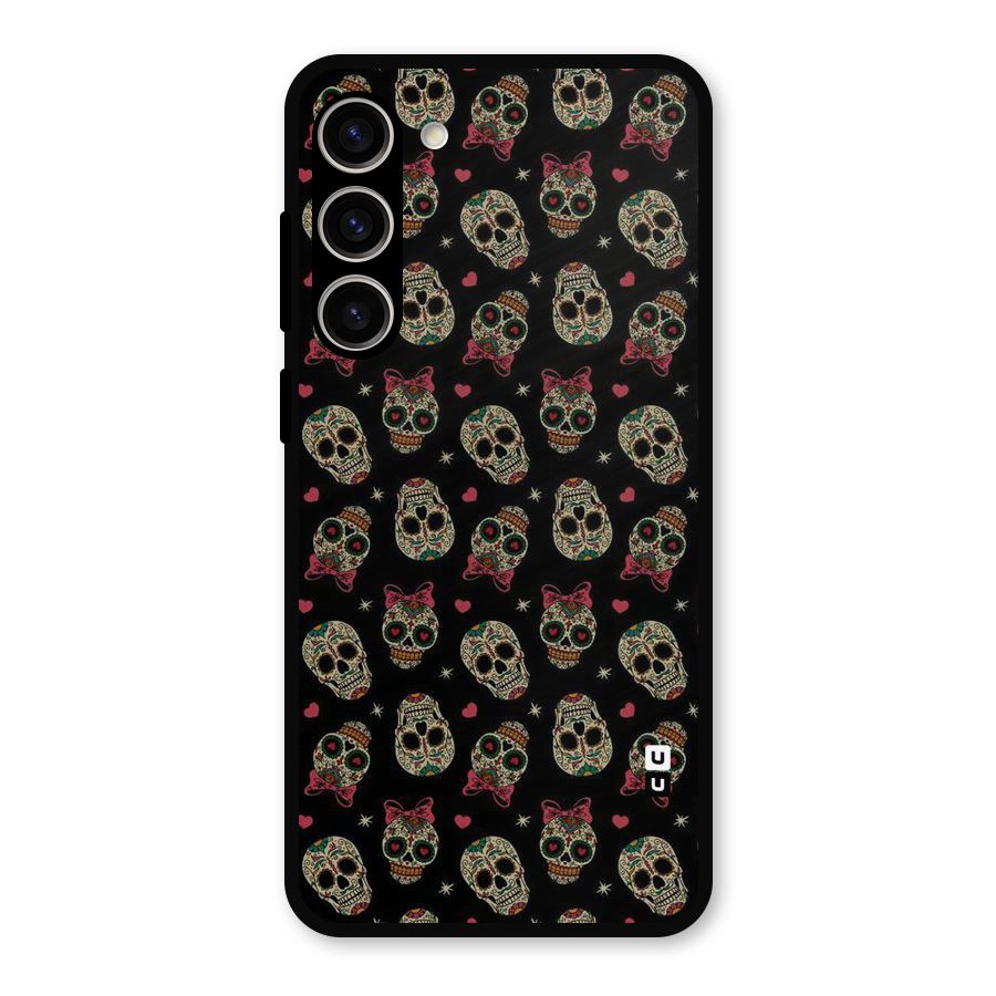 Skull Pattern Metal Back Case for Galaxy S23 Plus